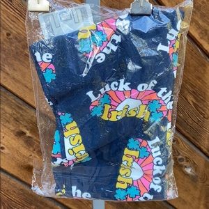 Lularoe OS 91 Blue “Luck of the Irish” Leggings